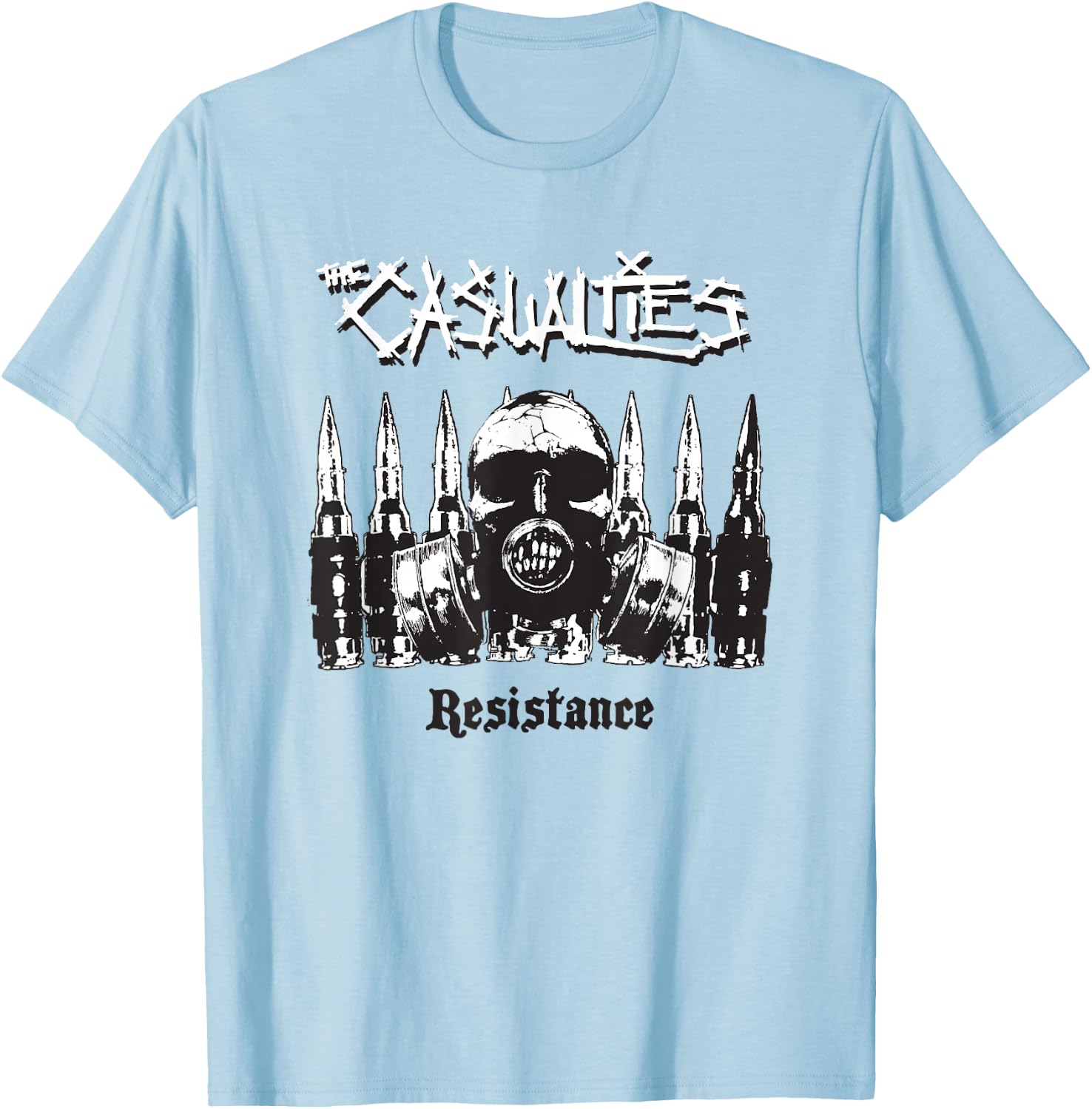 The Casualties - Resistance - Official Merchandise T-Shirt - T-Shirt | Light Blue
