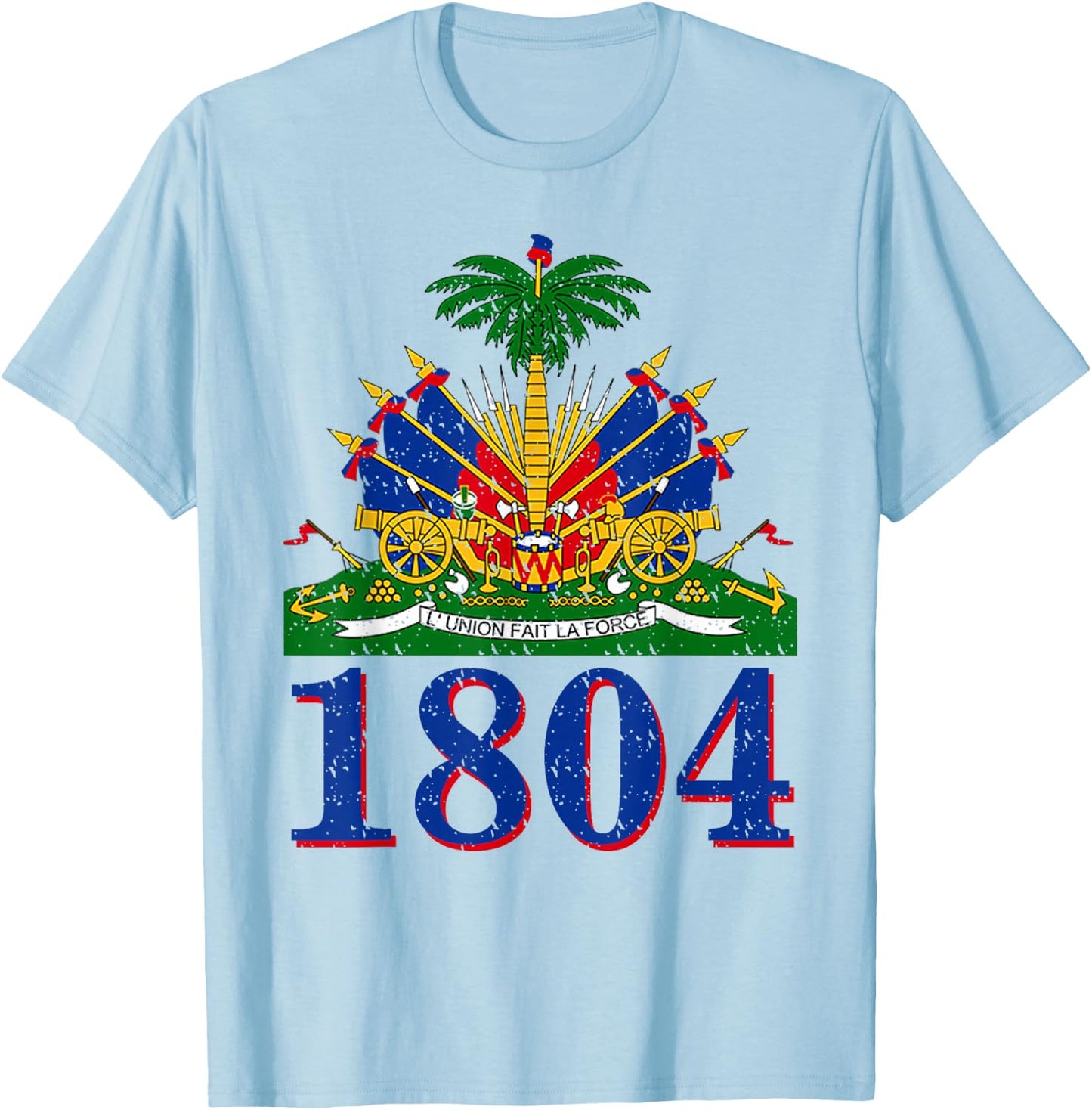 1804 Shirt | Cute Haiti Year Of Independence Gift T-Shirt - T-Shirt | Light Blue
