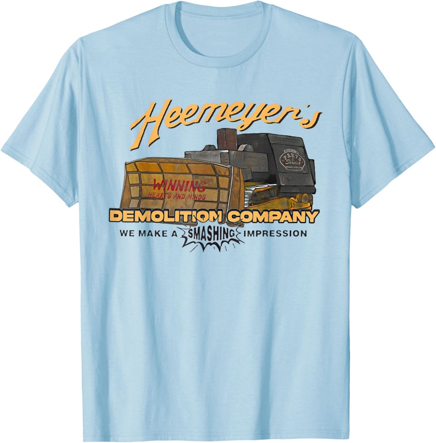 Heemeyer Modified Dozer Tread Demolition T-Shirt - T-Shirt | Light Blue