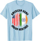 India Outfit & Women US American Indian Flag T-Shirt - T-Shirt | Light Blue