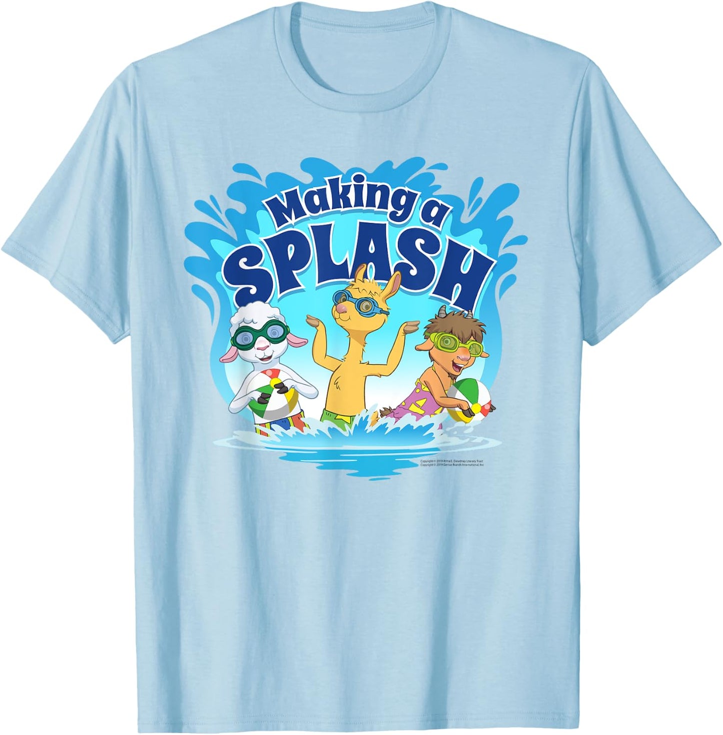 Llama Llama Netflix Pool Party "Making a Splash" Shirt T-Shirt - T-Shirt | Light Blue