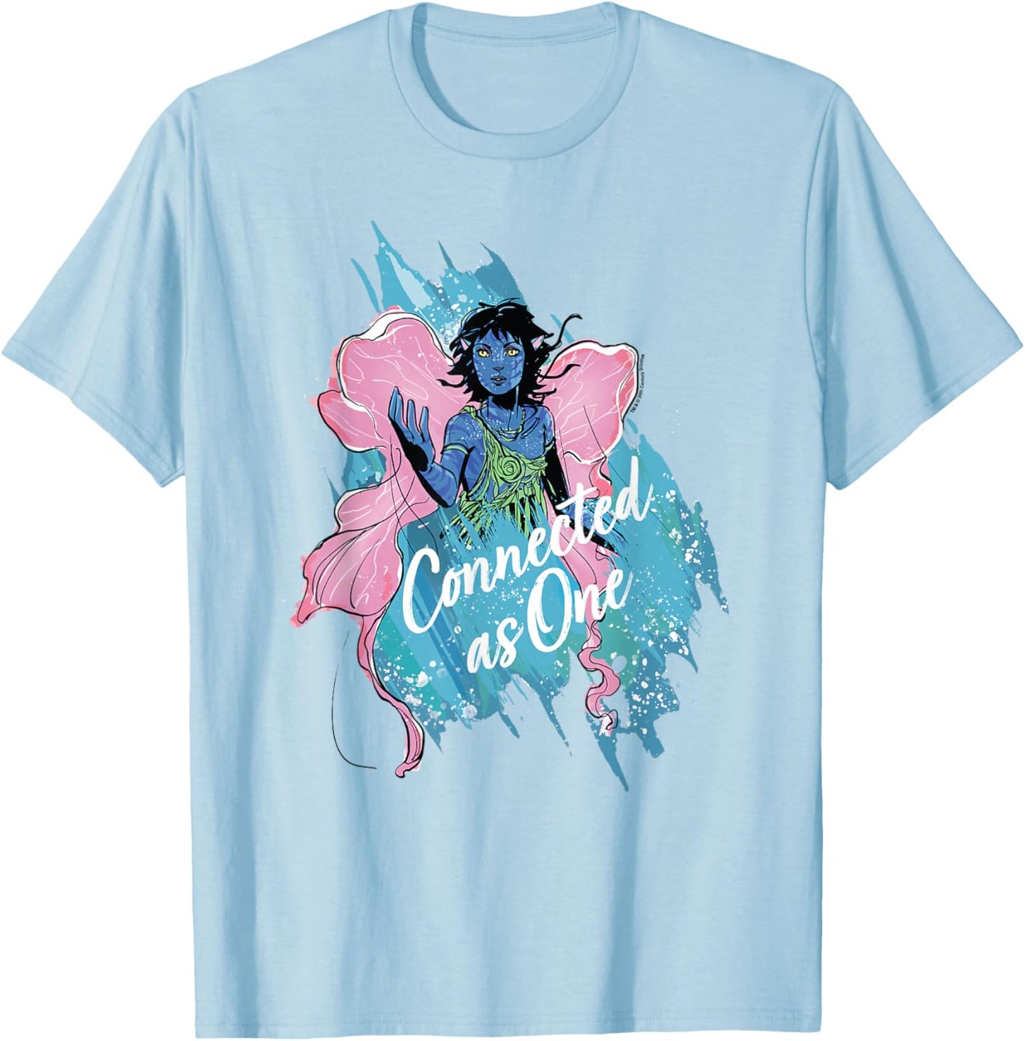 Avatar: The Way Of Water Kiri Connected As One Colorful Logo T-Shirt - T-Shirt | Light Blue