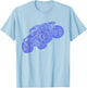 Monster Truck Ink Style Design Monster Truck T-Shirt - T-Shirt | Light Blue