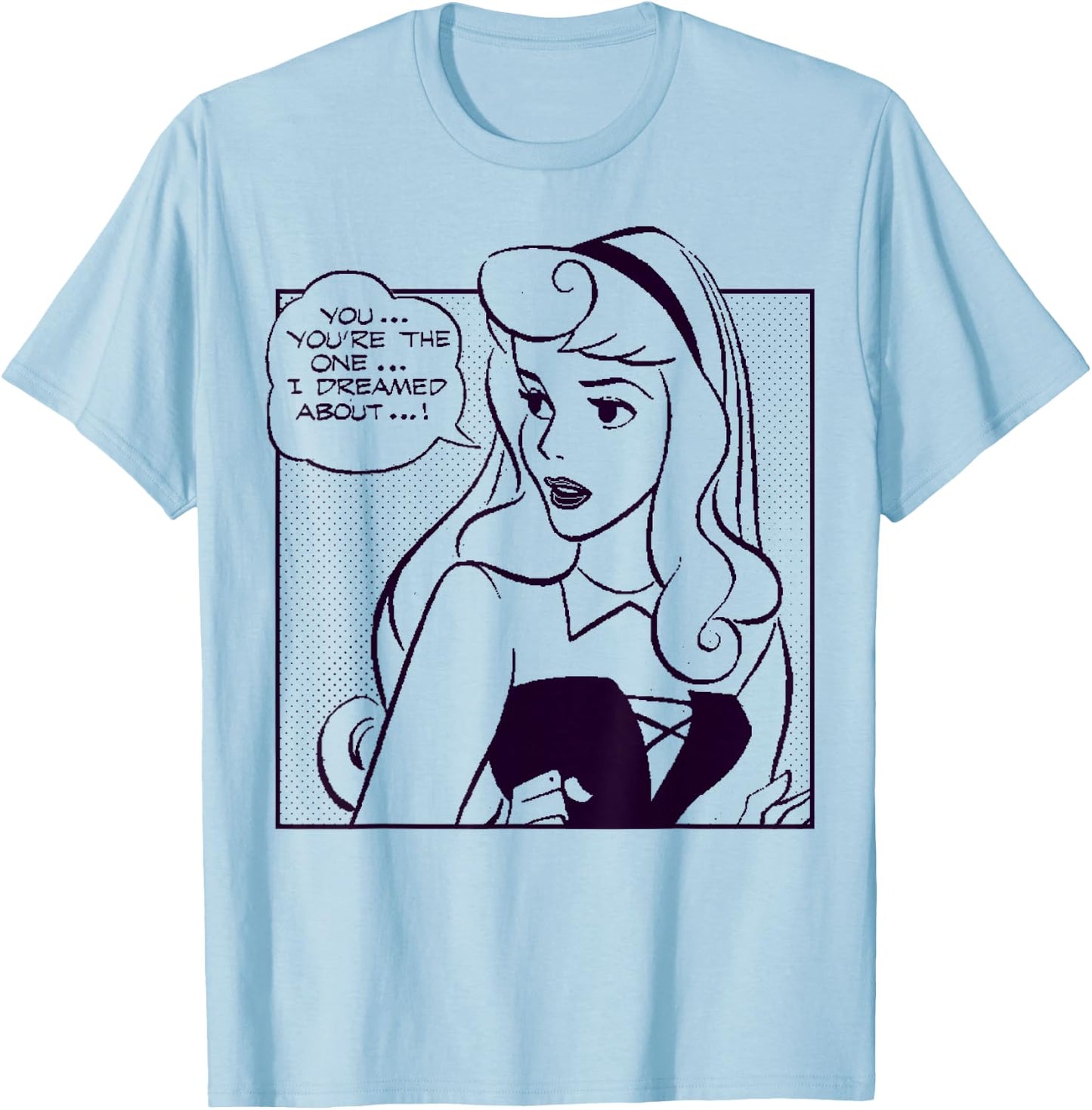 Disney Sleeping Beauty You're The One I Dreamed About Comic Small T-Shirt - T-Shirt | Light Blue