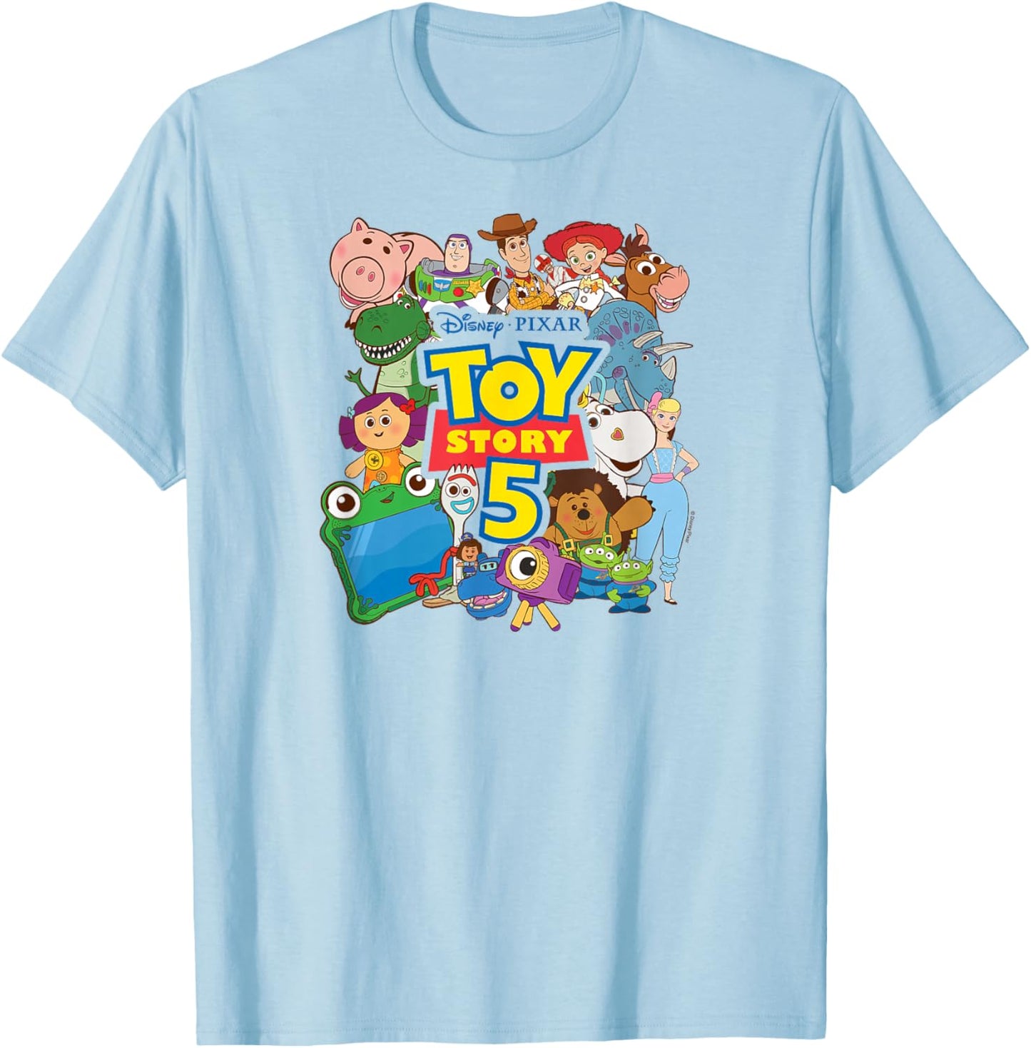 Toy Story 5 - Character Collage T-Shirt - T-Shirt | Light Blue