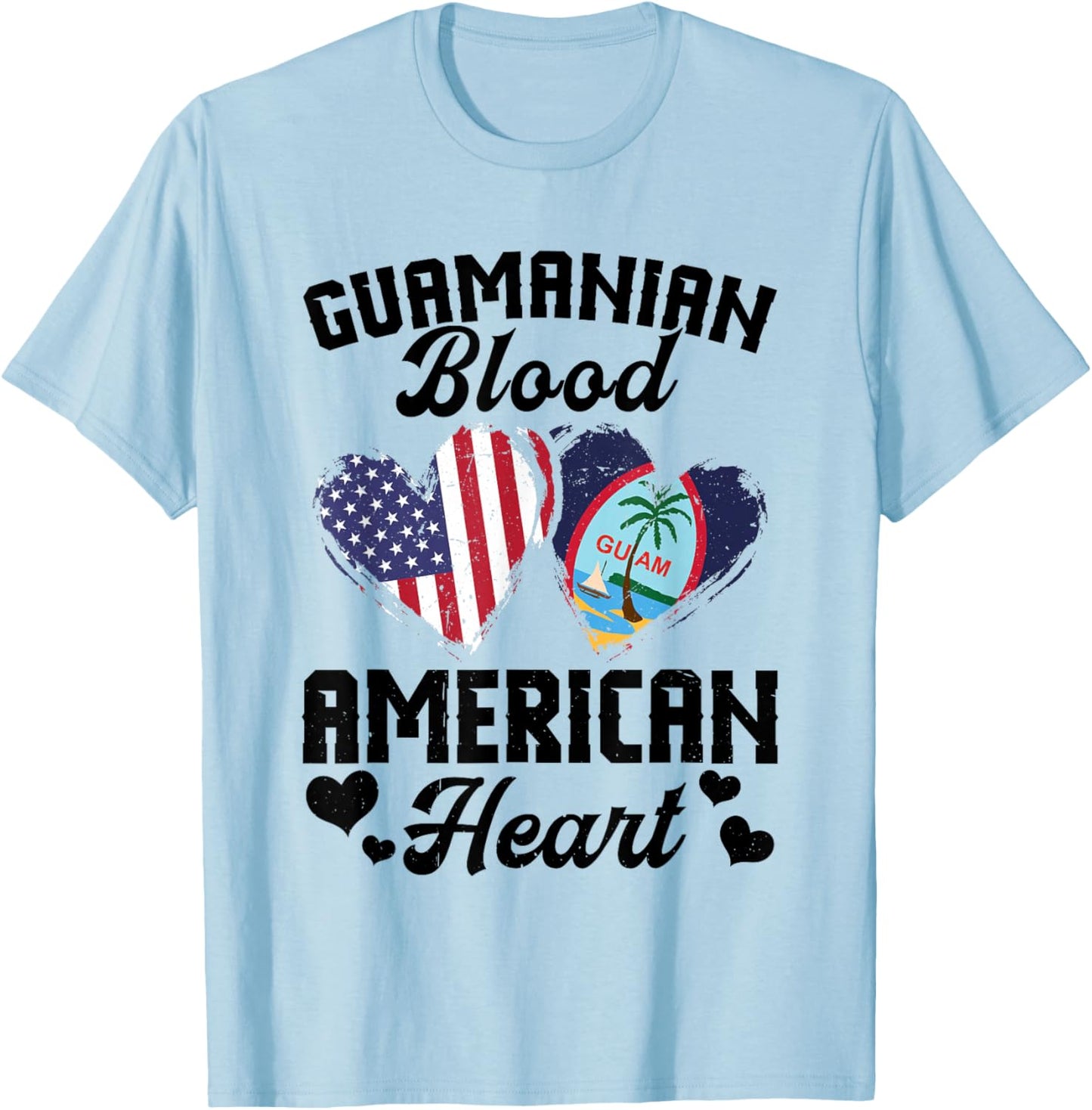 Guamanian Flag Uniform American Outfit US Flags Guam T-Shirt - T-Shirt | Light Blue