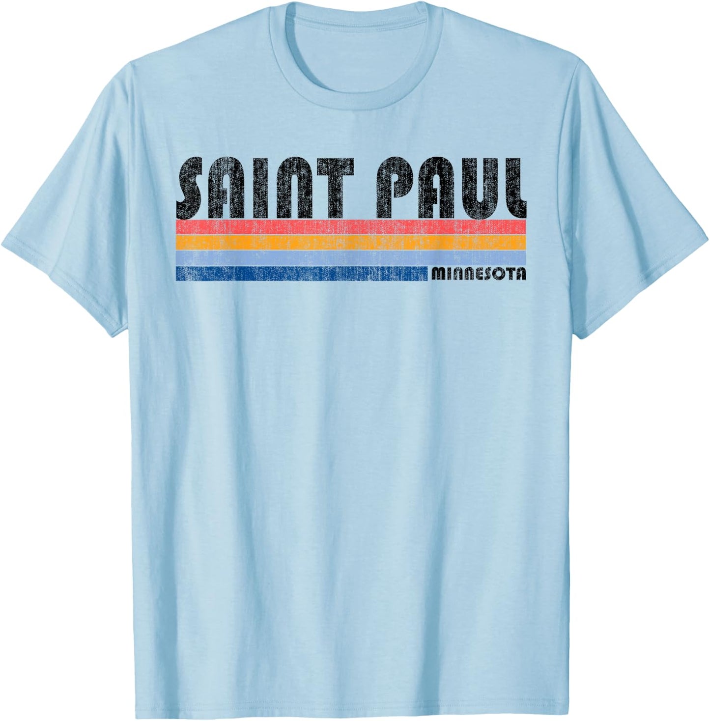 Vintage 1980s Style Saint Paul MN T-Shirt - T-Shirt | Light Blue
