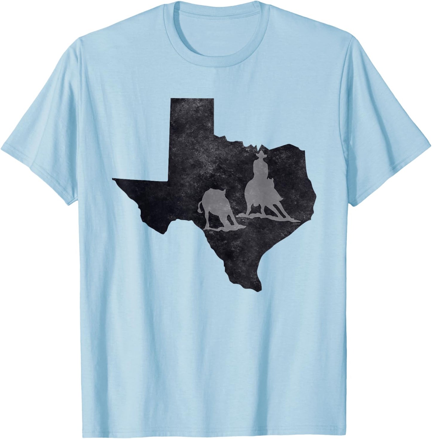 Texas Cutting Horse T-Shirt - T-Shirt | Light Blue