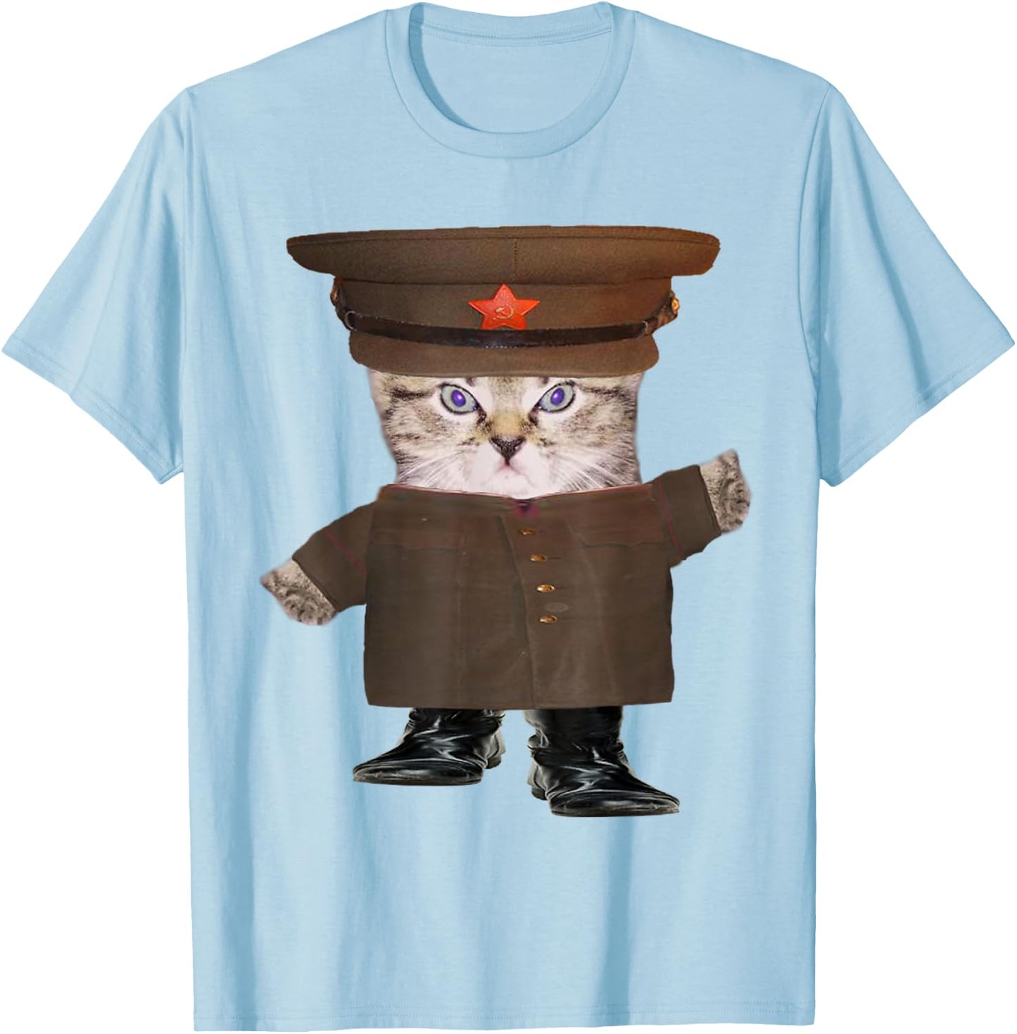 Red Army Kitten T-Shirt - T-Shirt | Light Blue