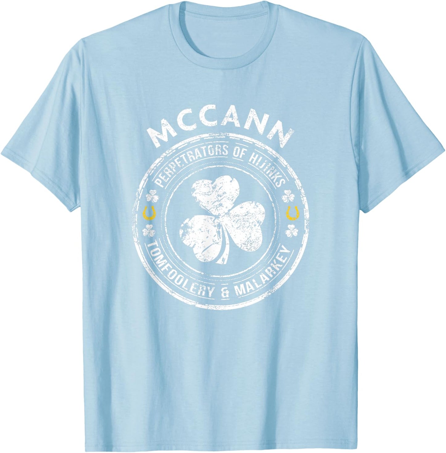 McCann Irish Family Name T-Shirt - T-Shirt | Light Blue