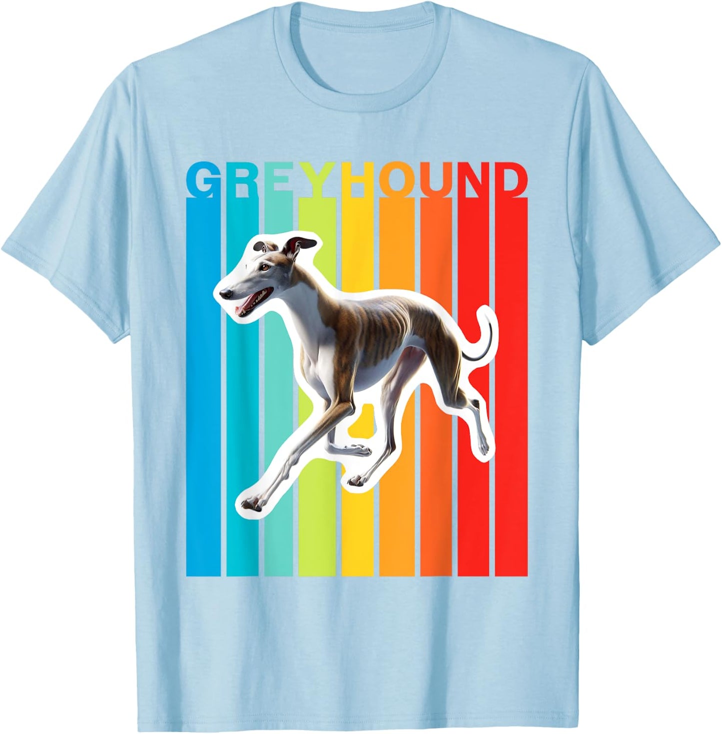 Colorful Greyhound T-Shirt - T-Shirt | Light Blue