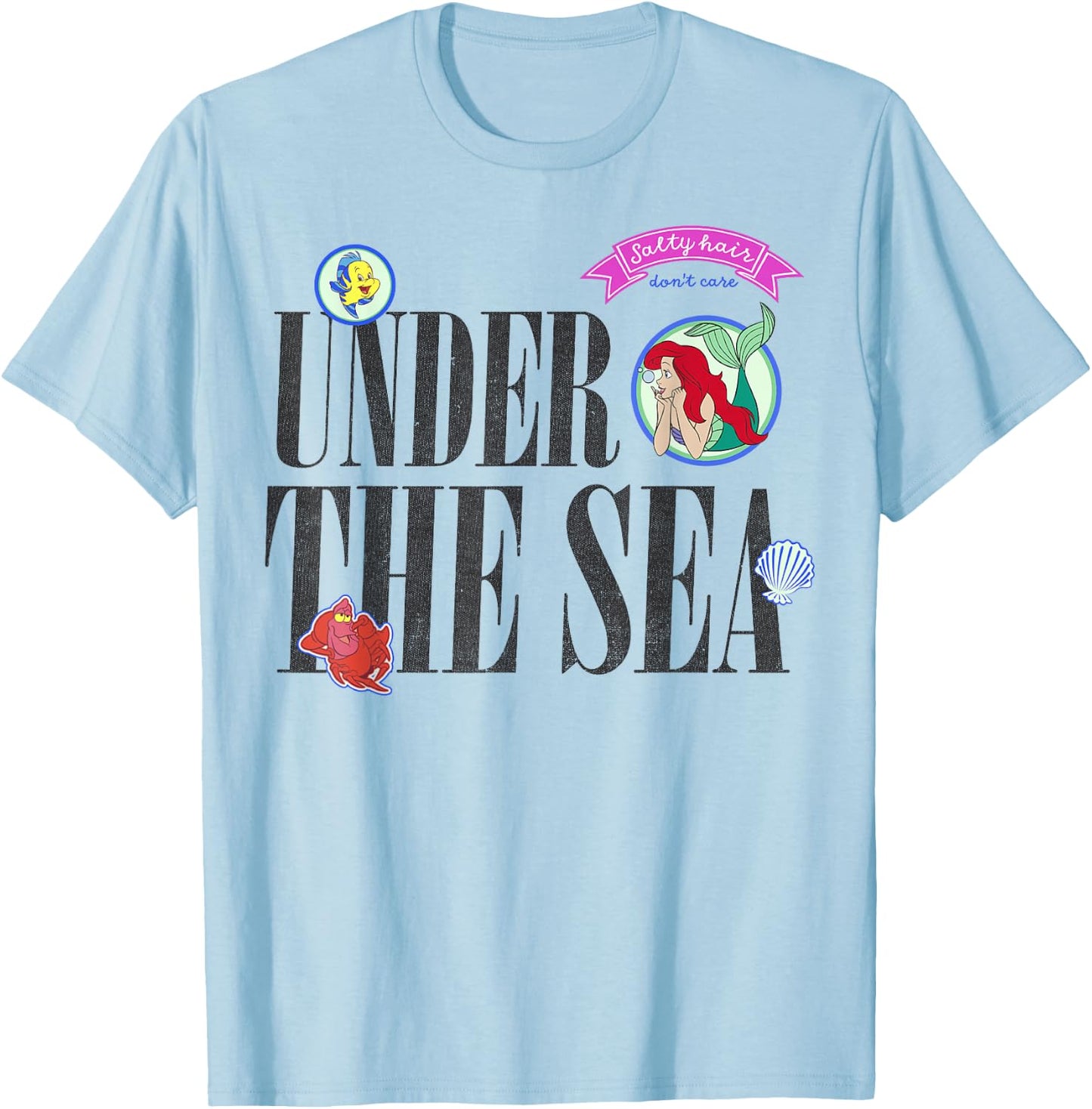 Disney The Little Mermaid Ariel Under The Sea T-Shirt - T-Shirt | Light Blue