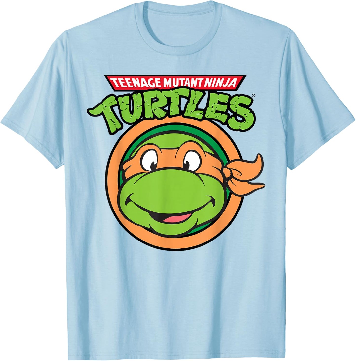 Teenage Mutant Ninja Turtles Smiling Michelangelo T-Shirt - T-Shirt | Light Blue