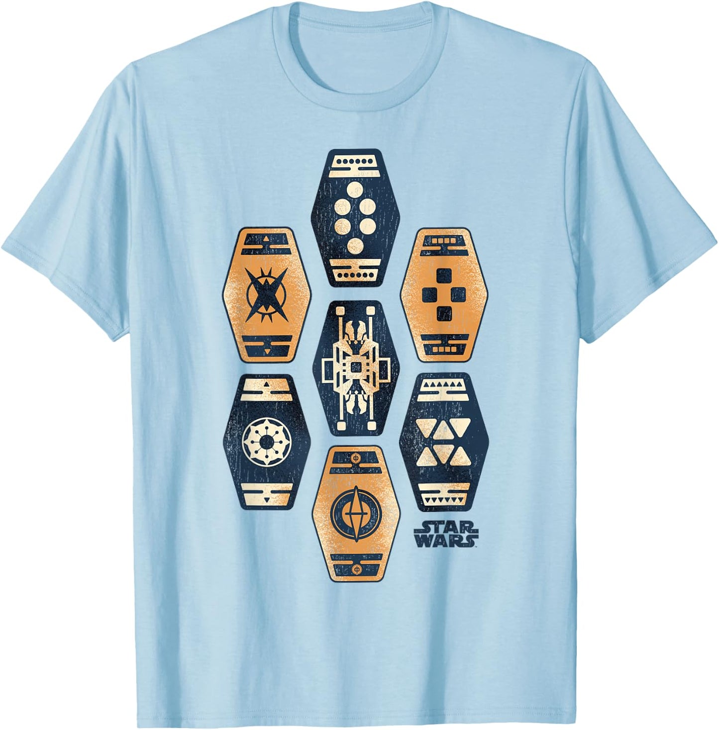 Star Wars Han Solo Movie Sabacc Game Vintage Graphic T-Shirt - T-Shirt | Light Blue