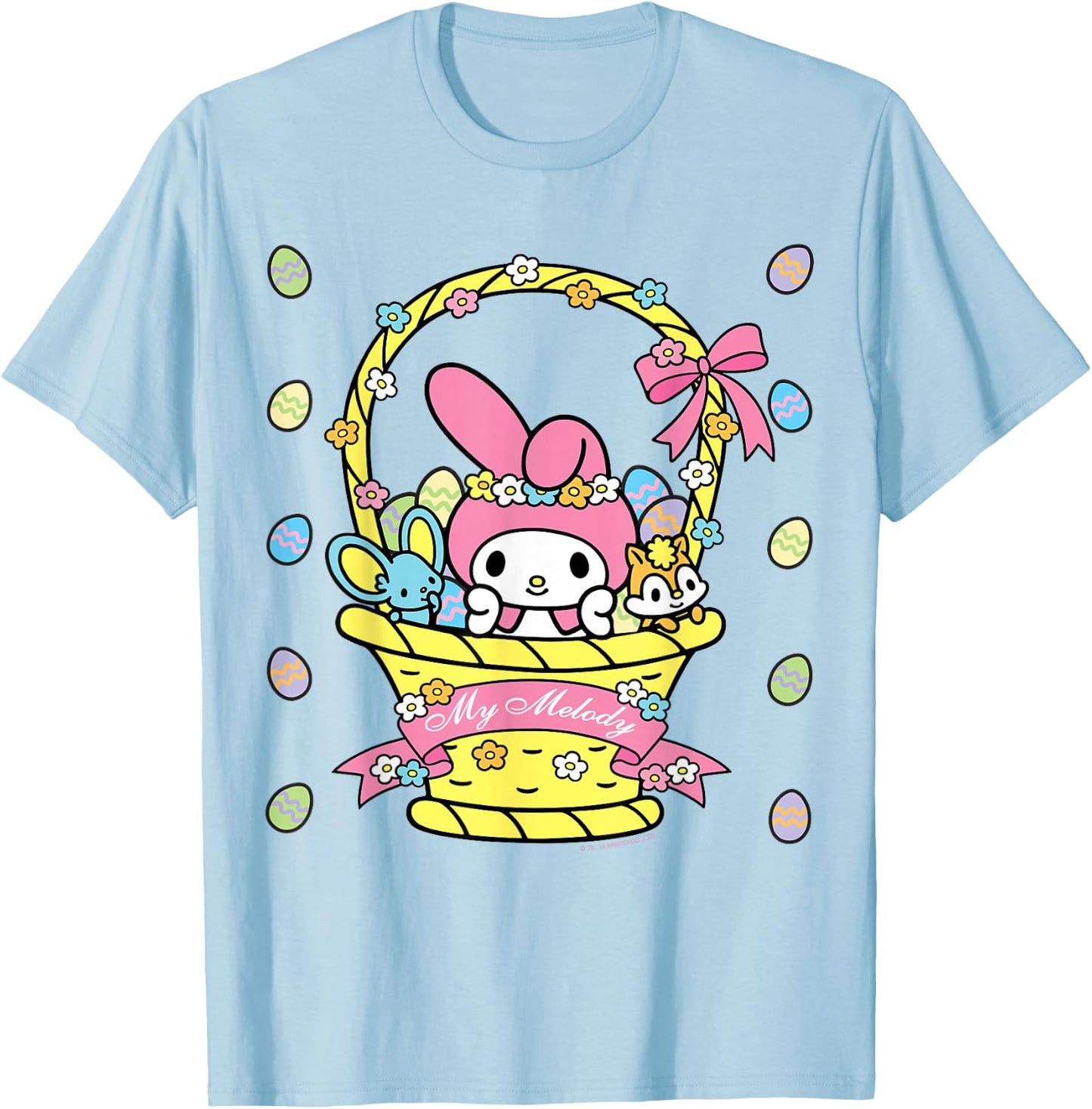 My Melody Logo Happy Easter Shirt T-Shirt - T-Shirt | Light Blue