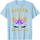 Sister Of The Unicorn Birthday Princess Birthday Girl Party T-Shirt - T-Shirt | Light Blue