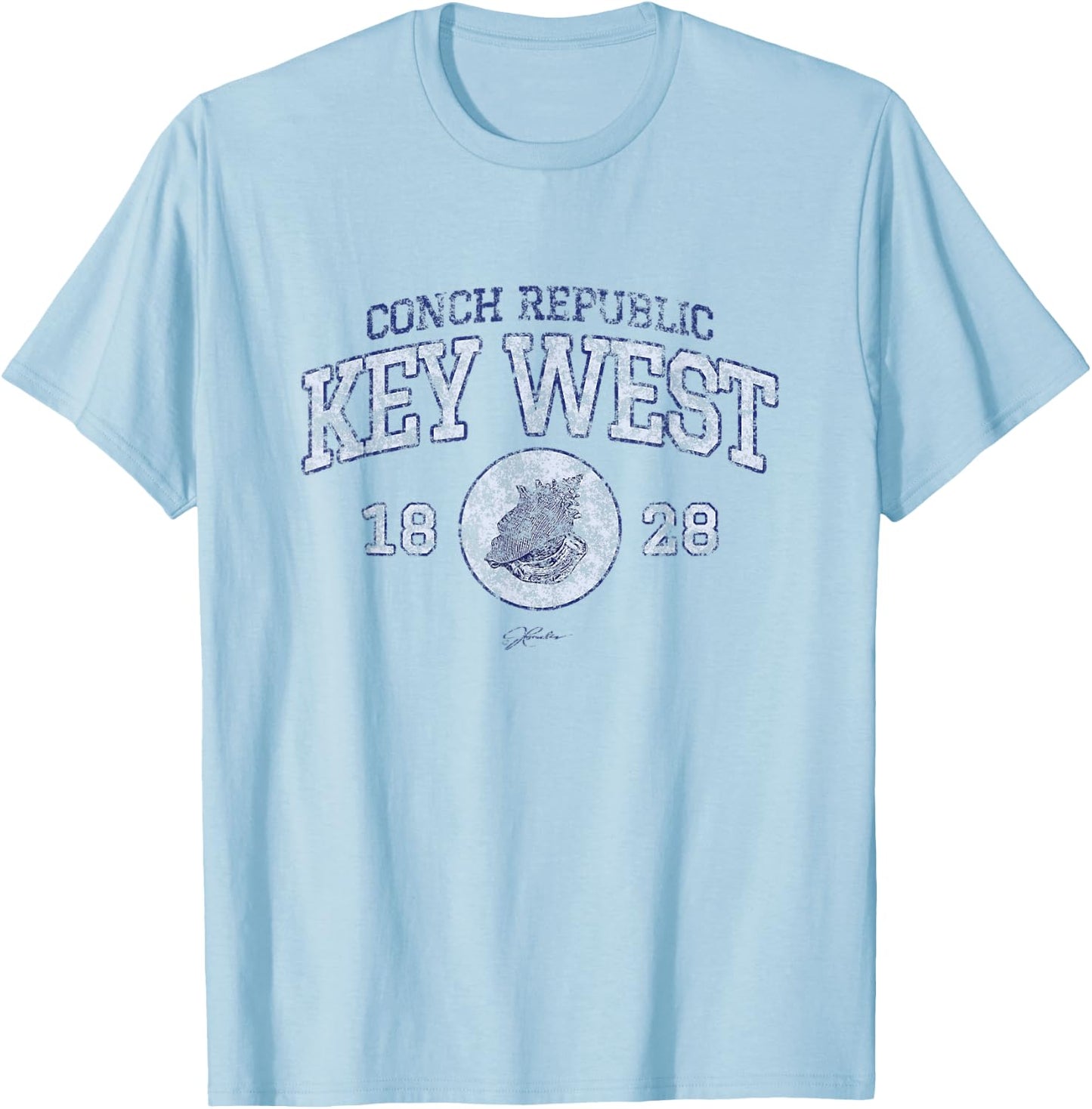 JCombs: Key West, Conch Republic, 1828 T-Shirt - T-Shirt | Light Blue