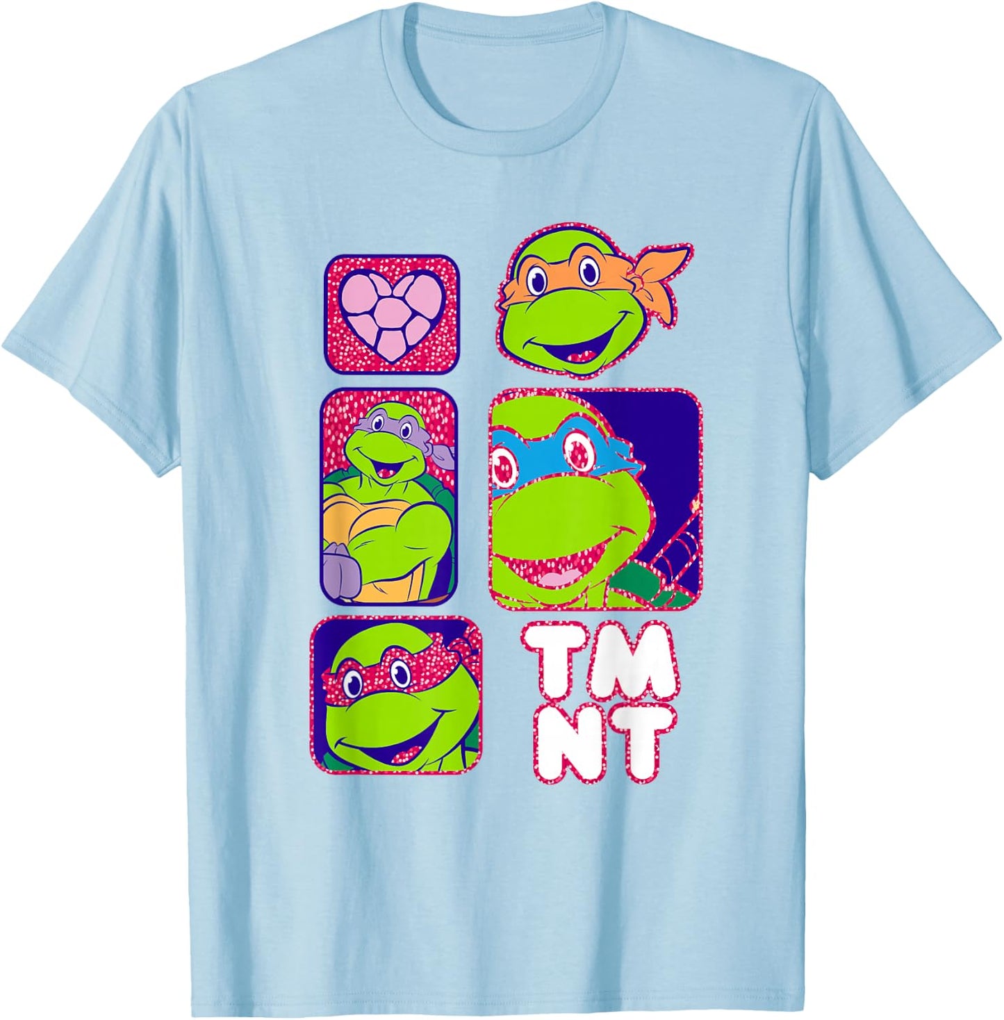 Teenage Mutant Ninja Turtles TMNT Box Portraits T-Shirt - T-Shirt | Light Blue