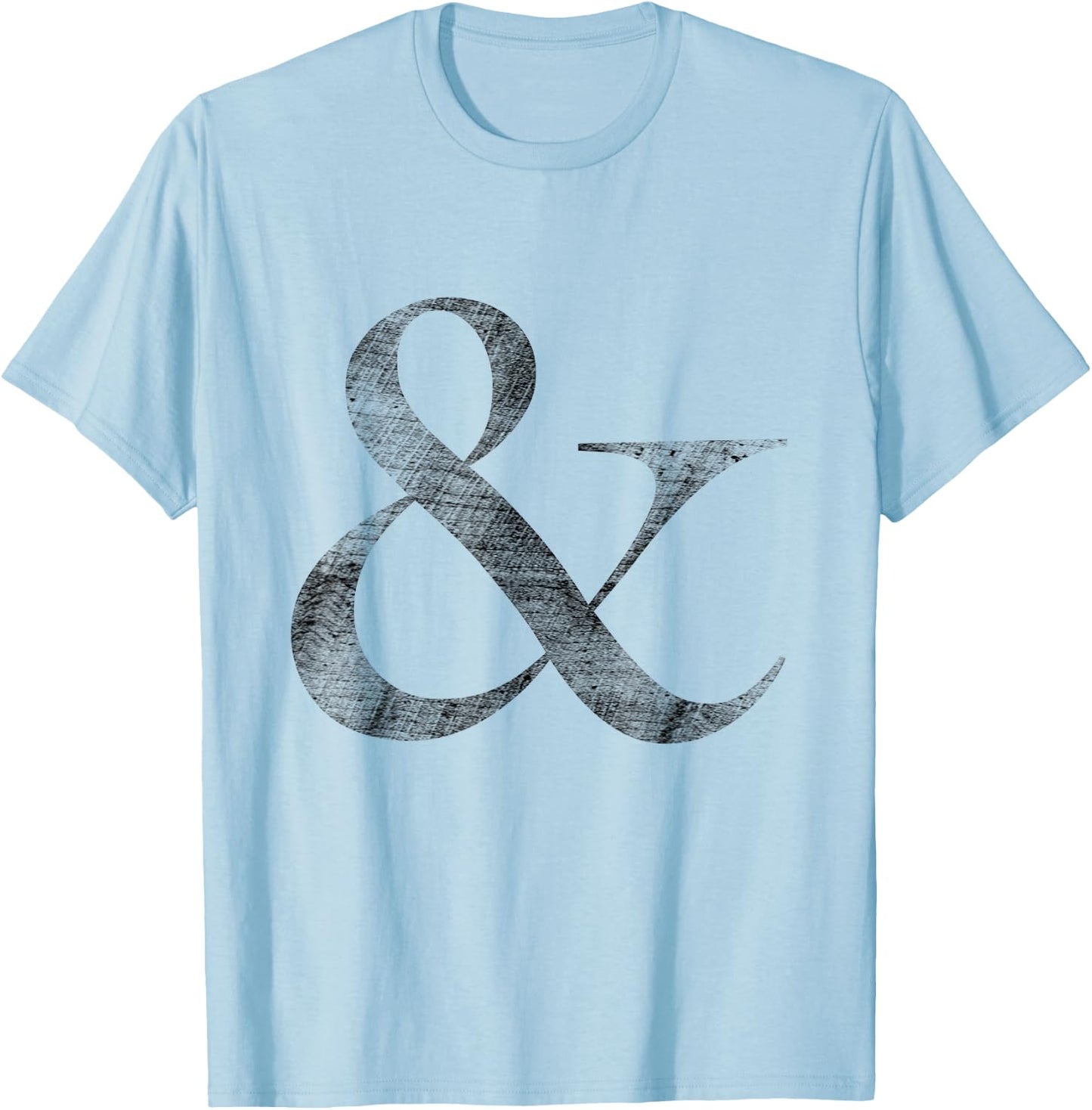 Big Caslon Medium Letterpress Style Ampersand gift T-Shirt - T-Shirt | Light Blue
