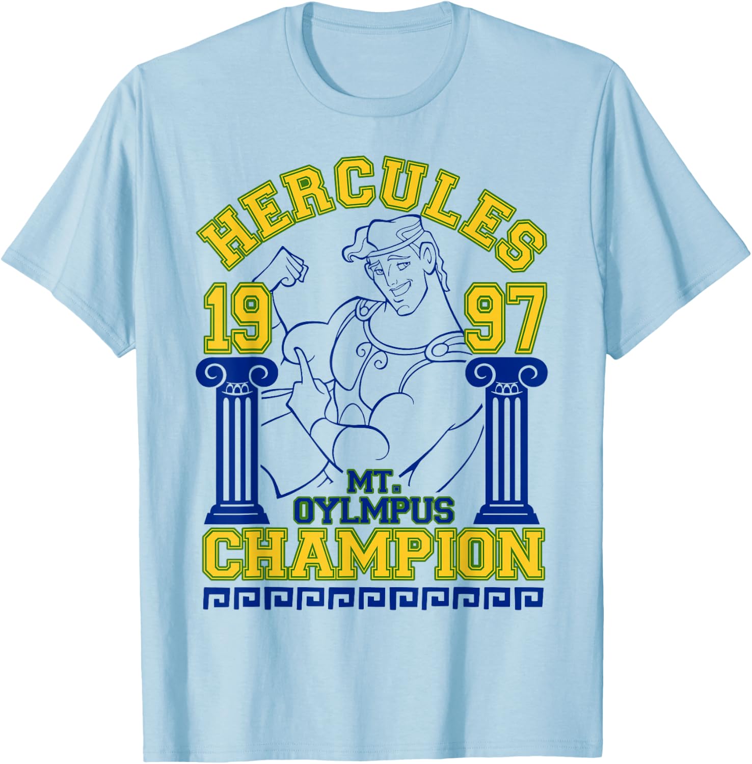 Disney Hercules 1997 Champion Graphic T-Shirt - T-Shirt | Light Blue