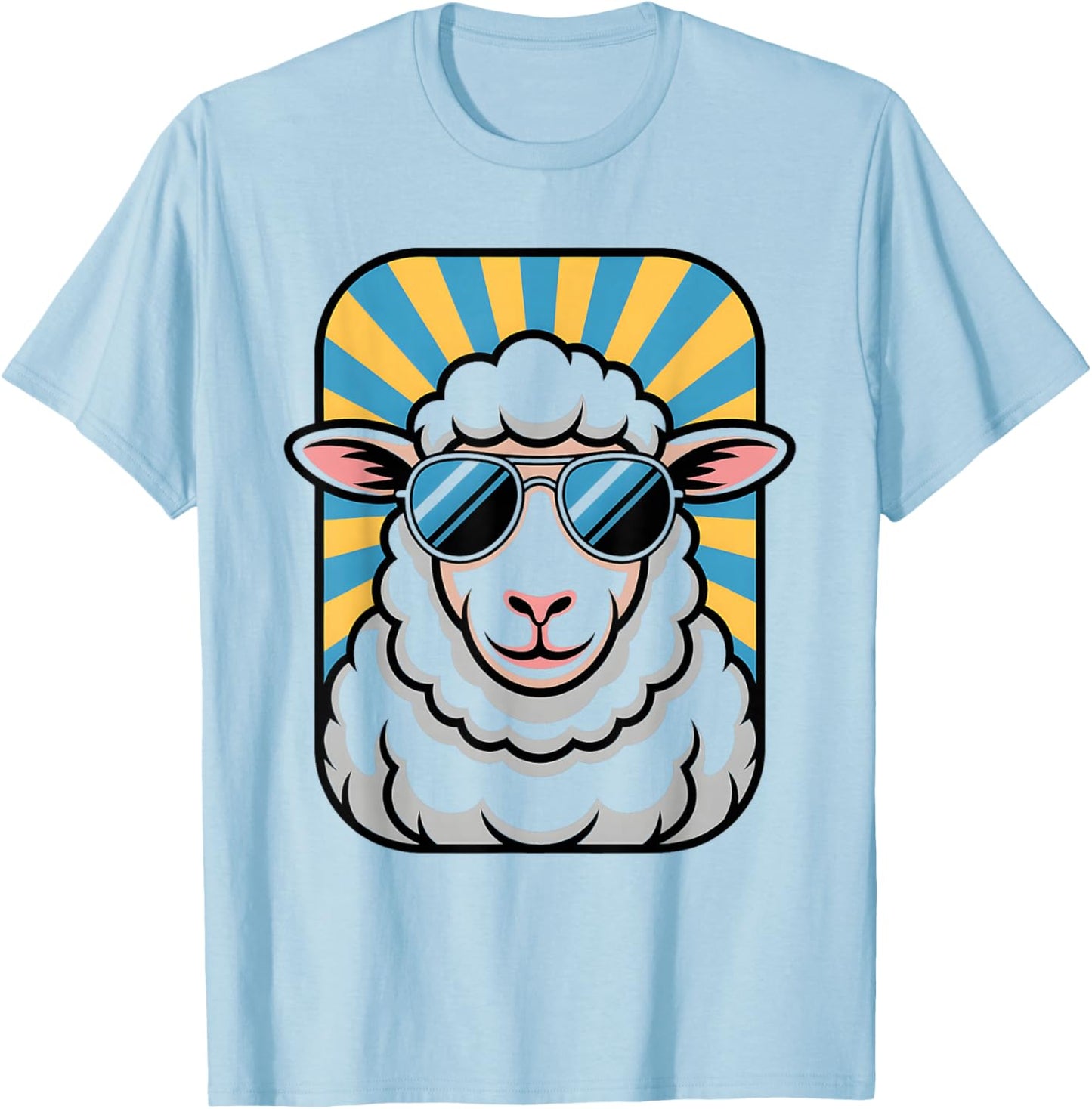 Cute Sheep Farm Animals for Children Mom Dad T-Shirt - T-Shirt | Light Blue