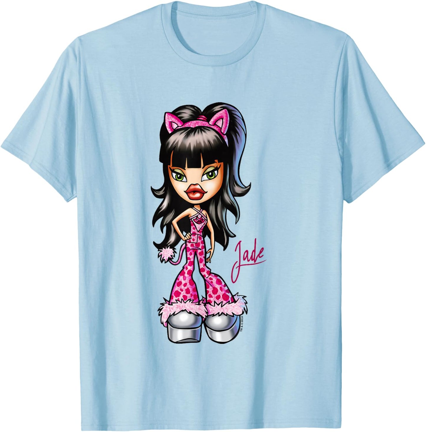 Bratz Halloween Jade Cat Costume Retro T-Shirt - T-Shirt | Light Blue
