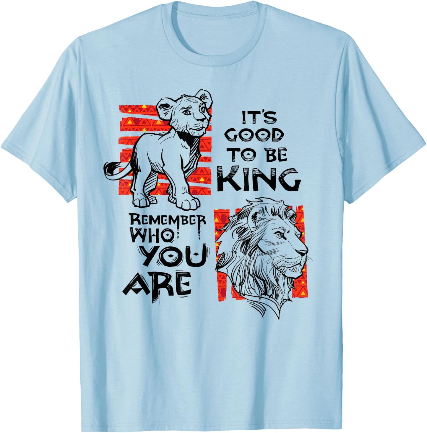 Disney The Lion King Live Action Simba Mufasa Quotes Poster T-Shirt - T-Shirt | Light Blue
