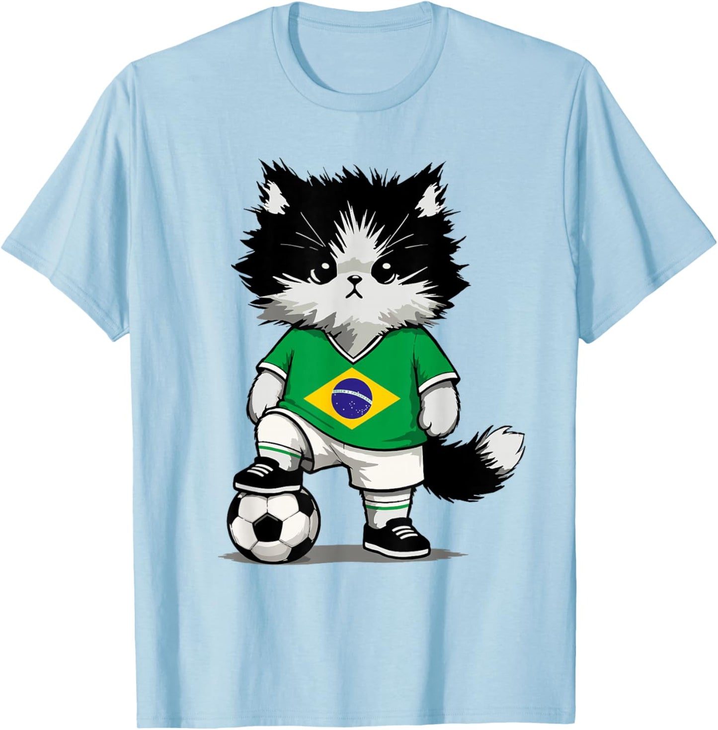 Brazilian Flag Men Women Kids Brazil T-Shirt - T-Shirt | Light Blue