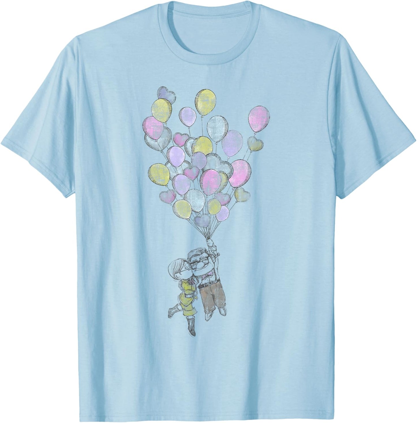 Disney Pixar Up Ellie & Carl Balloons T-Shirt - T-Shirt | Light Blue