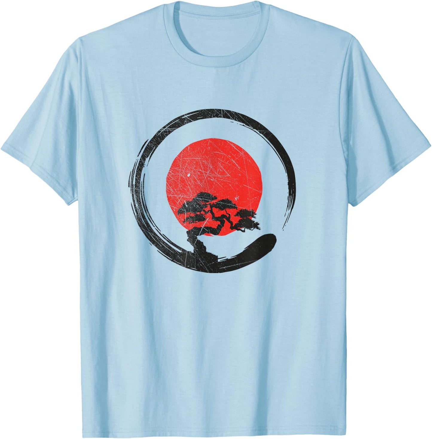 Buddhism Spiritual - Buddha Zen Enso Circle Buddhist T-Shirt - T-Shirt | Light Blue