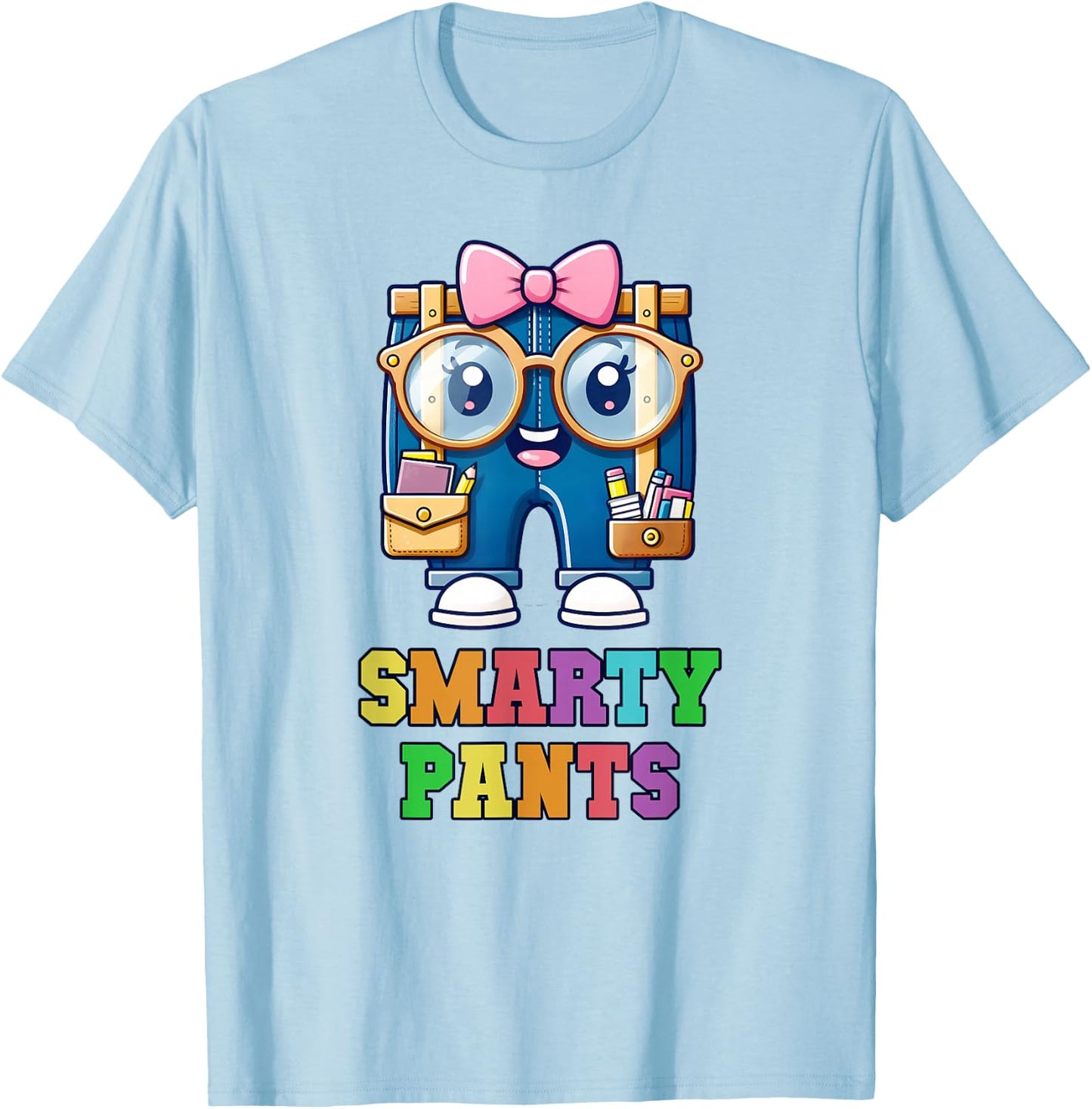 Funny Little MISS SMARTY PANTS Graduation Kids Smartie Girl T-Shirt - T-Shirt | Light Blue