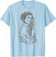 Star Wars Princess Leia Geometric Line Drawing T-Shirt - T-Shirt | Light Blue