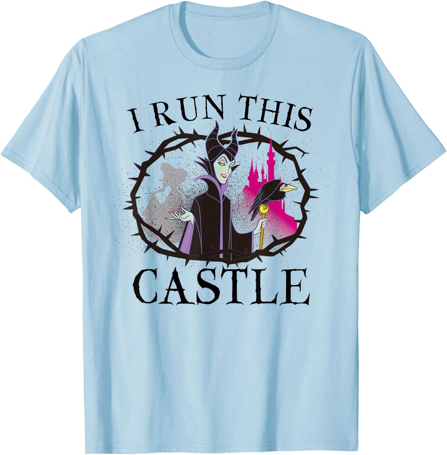 Disney Sleeping Beauty Maleficent Runs This Castle T-Shirt - T-Shirt | Light Blue