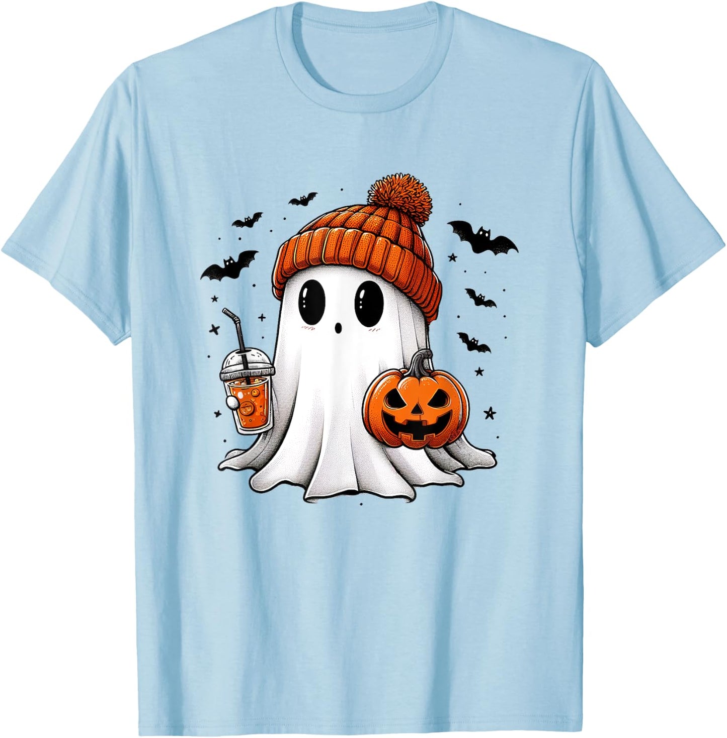 Halloween Shirt Halloween Women's Shirt, Spooky Season Shirt T-Shirt - T-Shirt | Light Blue