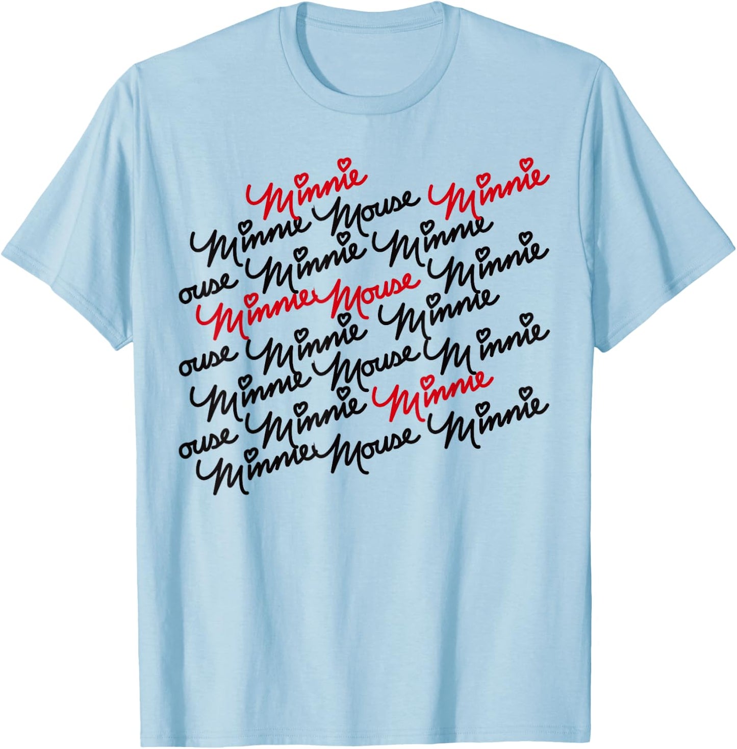 Minnie Mouse - Autograph Stacked T-Shirt - T-Shirt | Light Blue