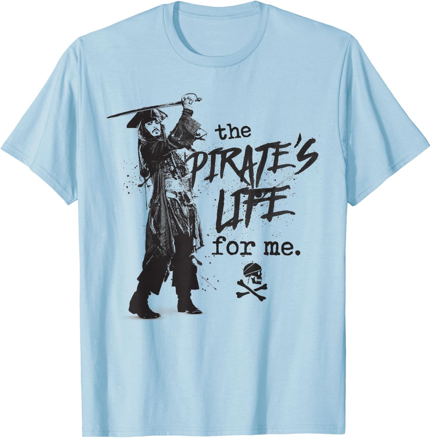 Pirates of The Caribbean Graphic Small T-Shirt - T-Shirt | Light Blue