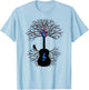 Acoustic Guitar Shirt, Music Tree of Life Guitarist Gift T-Shirt - T-Shirt | Light Blue