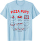 Pizza Pups The Menu Cute Dog Pizza Lover Italian Dachshunds T-Shirt - T-Shirt | Light Blue