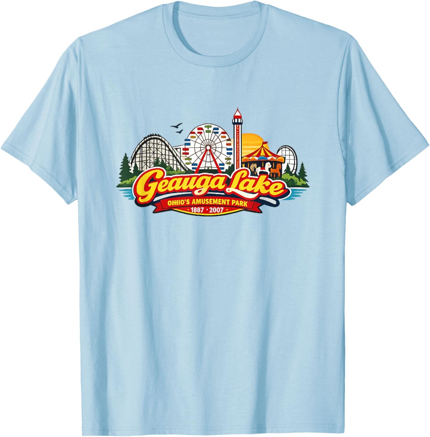 Geauga Lake Ohio Amusement Park Nostalgia T-Shirt - T-Shirt | Light Blue