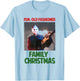Christmas Vacation Clark with Chainsaw Funny Holiday Movie T-Shirt - T-Shirt | Light Blue