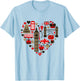 Vintage London I Love Travel Wanderlust Union Jack T-Shirt - T-Shirt | Light Blue
