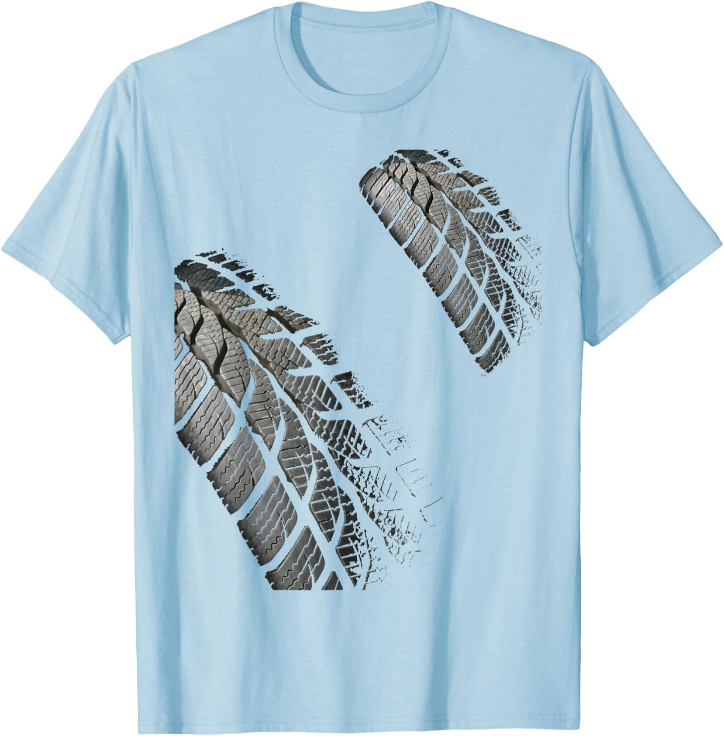 Tire Track Of Dirt Racing Car Bike SkidMark Motocross T-Shirt - T-Shirt | Light Blue