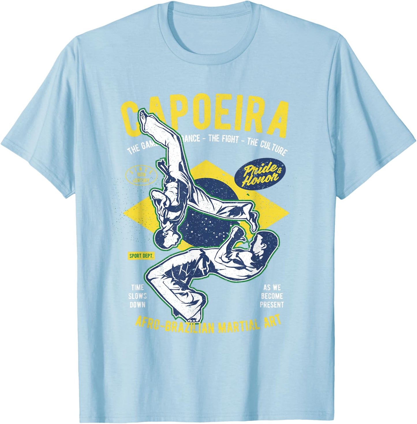 Brazilian Flag Capoeira , Women, Kids T-Shirt - T-Shirt | Light Blue