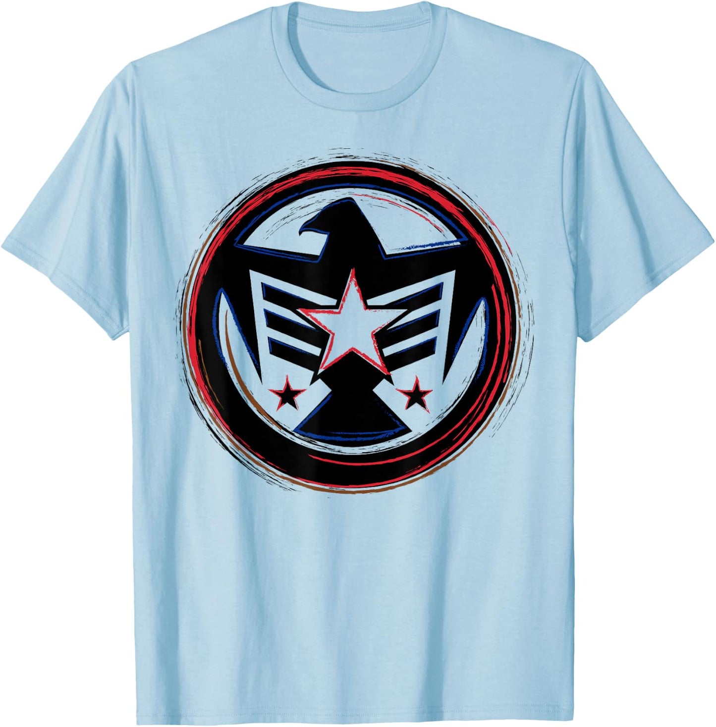 Marvel Falcon America Badge Symbol Graphic T-Shirt - T-Shirt | Light Blue