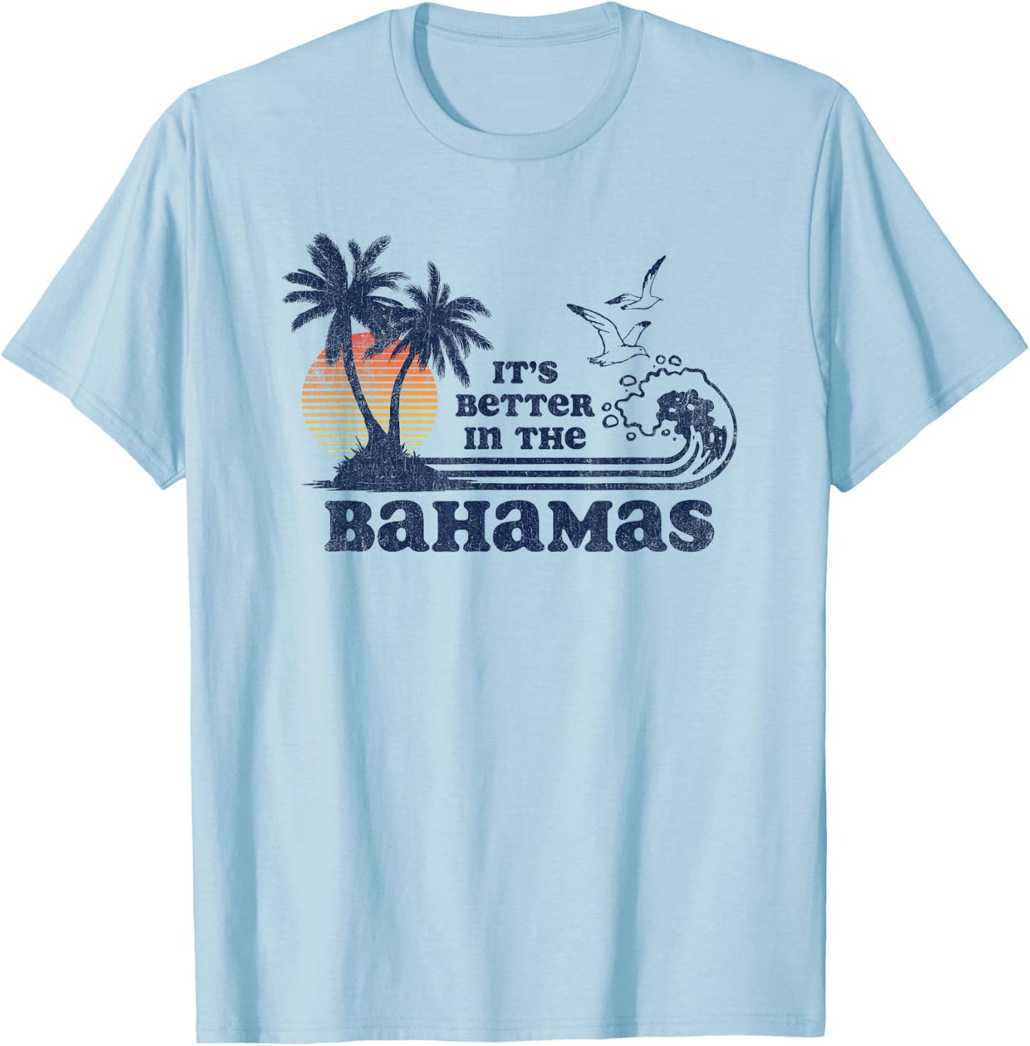 It's Better in the Bahamas Vintage 70s 80s T-Shirt - T-Shirt | Light Blue