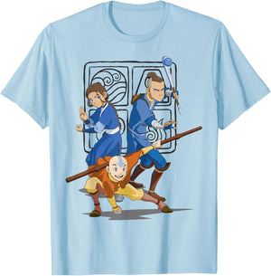 Avatar: The Last Airbender Action Group Shot T-Shirt - T-Shirt | Light Blue