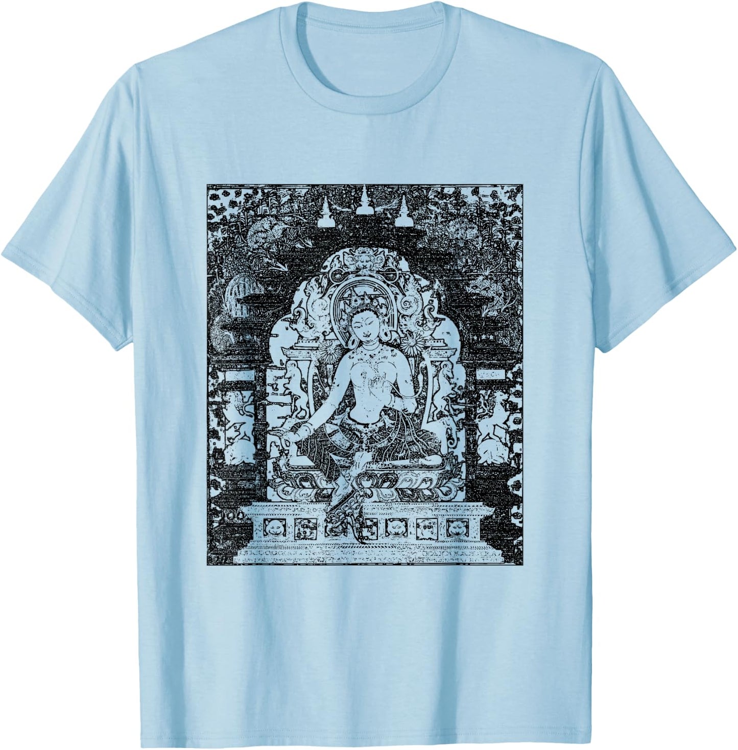 Green Tara Tibetan Buddhism Vajrayana Bodhicitta T-Shirt - T-Shirt | Light Blue