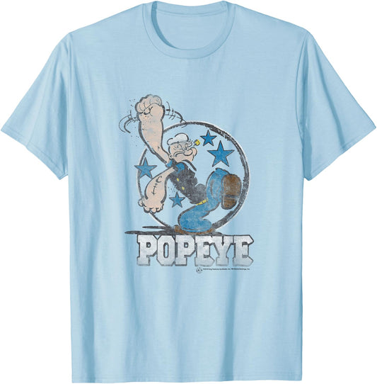 Popeye Stars #36503 T-Shirt - T-Shirt | Light Blue
