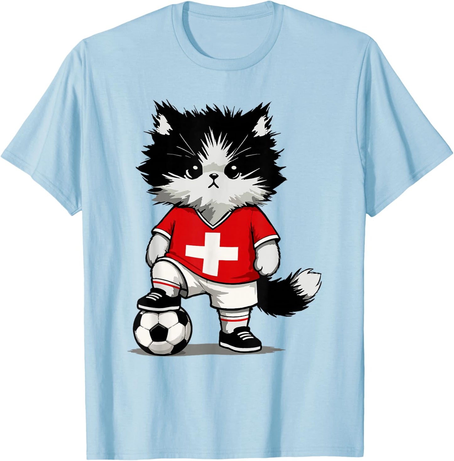 Swiss Flag Men Women Kids Switzerland T-Shirt - T-Shirt | Light Blue
