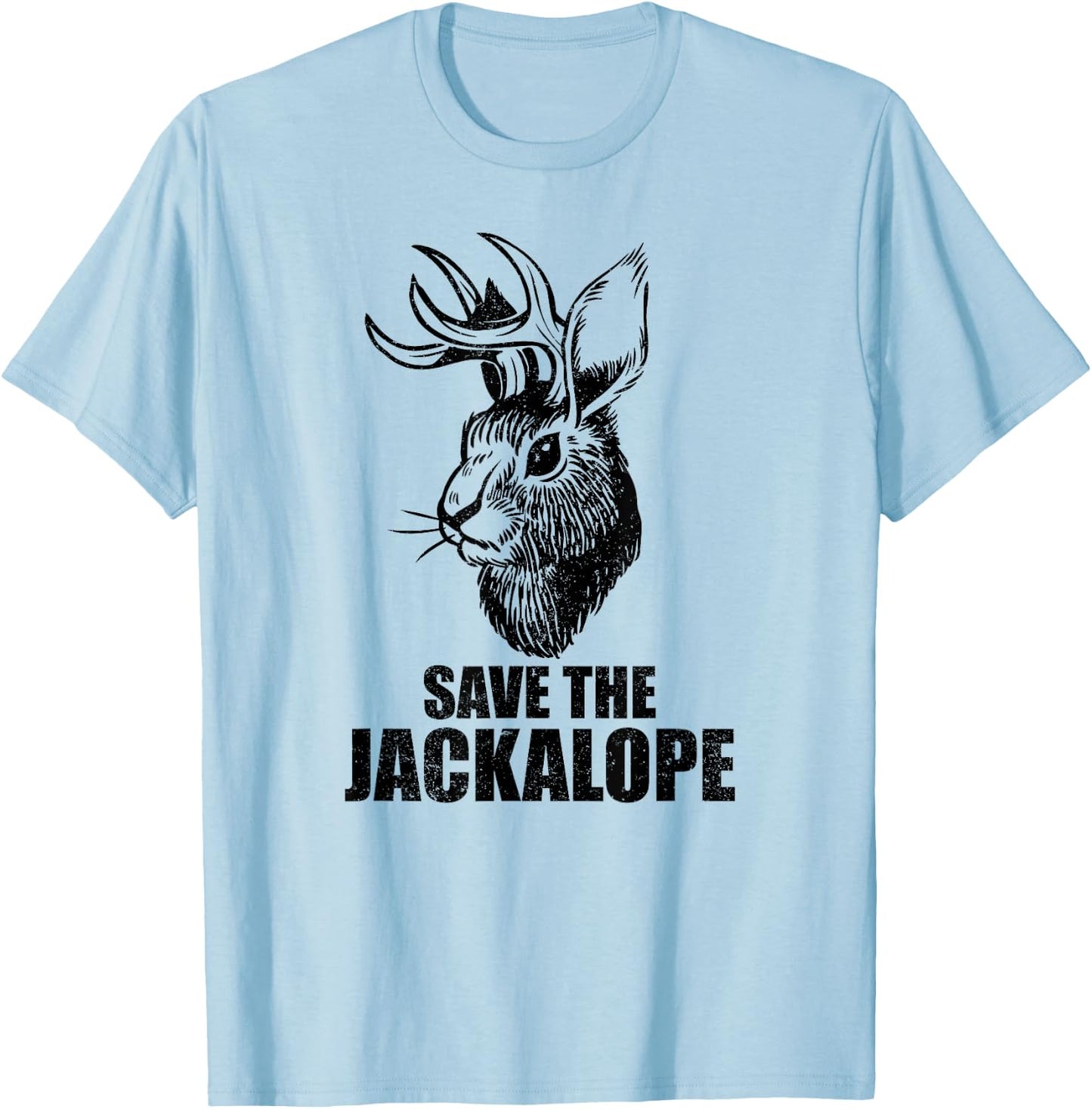 Jackalope Cryptid Animals Vintage Retro Camping Lover Jackalope T-Shirt - T-Shirt | Light Blue
